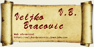 Veljko Bracović vizit kartica